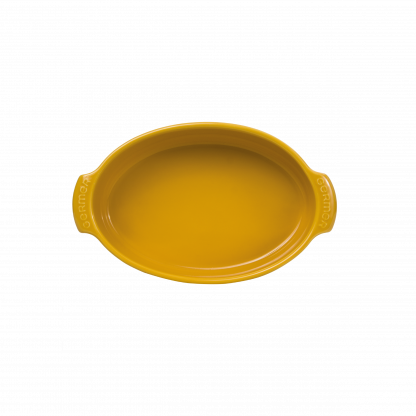 Forma oval P amarelo Assar e Servir