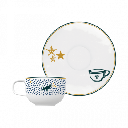 Kit de 06 xícaras café com pires Funtasy - Brunno Jahara