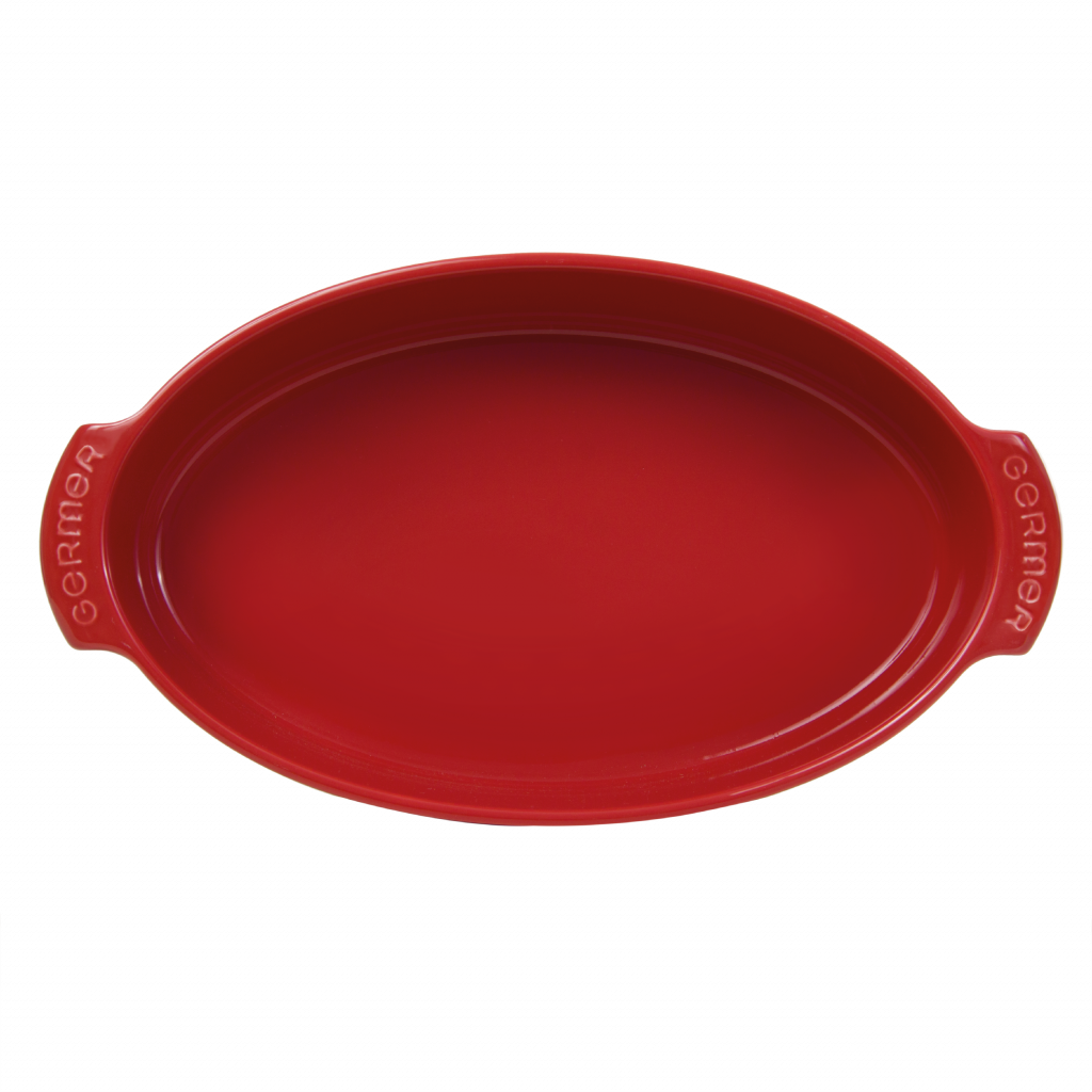 Forma oval G vermelho Assar e Servir Germer