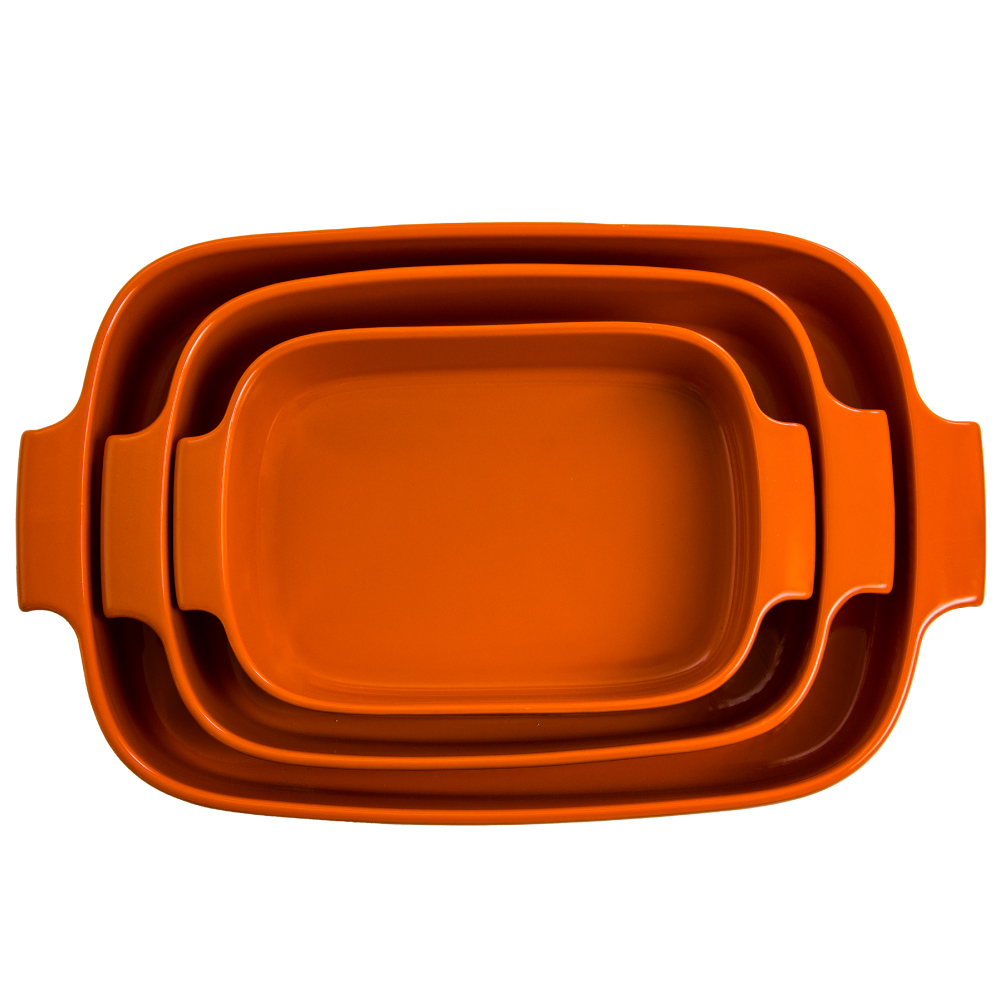 Travessa Refratária Retangular 28x17 Laranja 1,7 L - Imagem 4