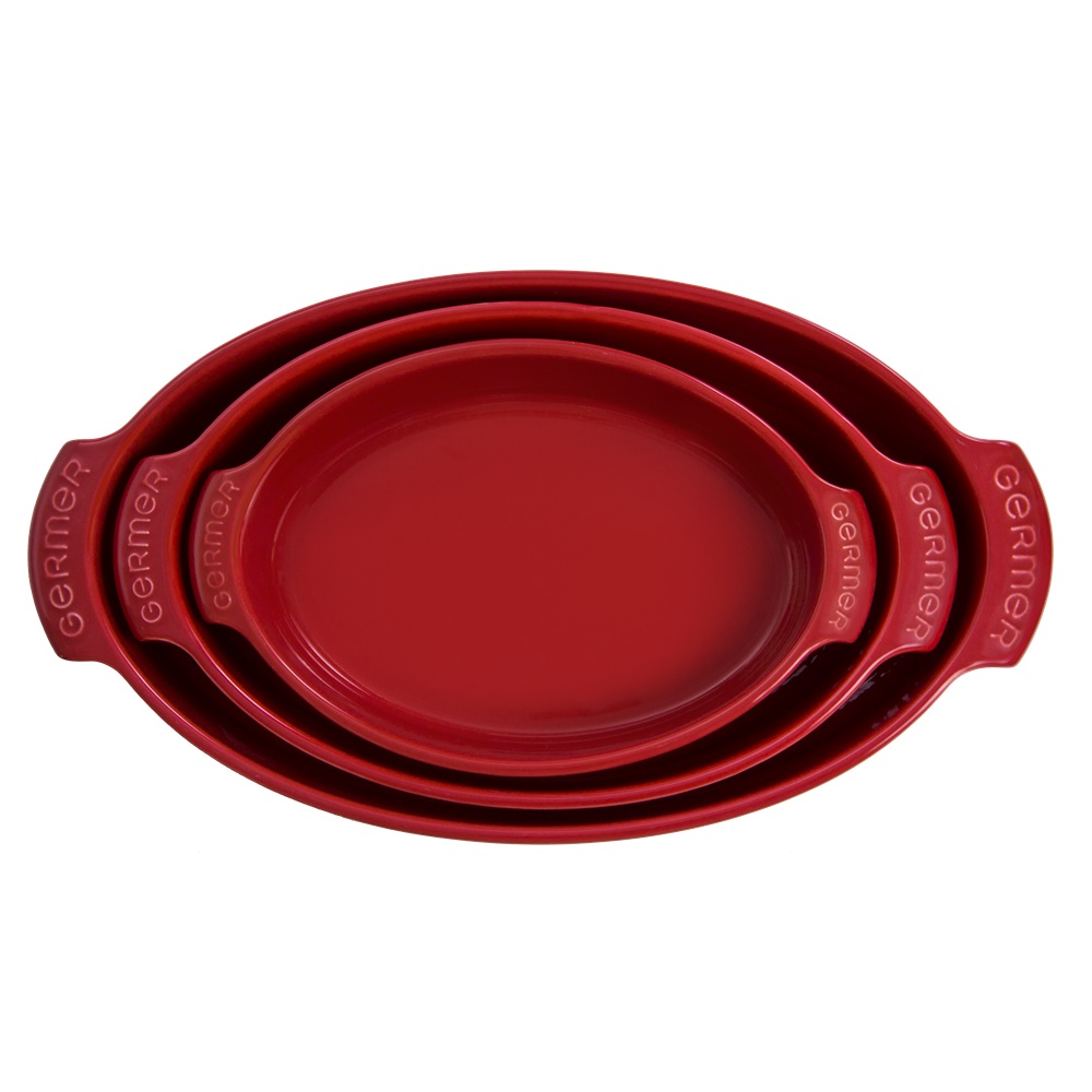 Travessa Refratária Oval 32,5 cm Vermelha 1,8 L - Imagem 4