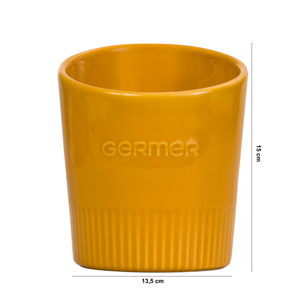 Porta Utensílios Diâmetro 13,5 cm Amarelo - Imagem 2