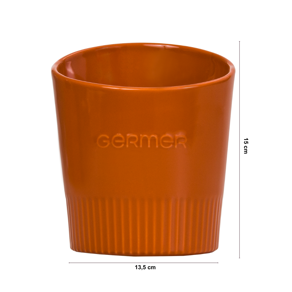 Porta Utensílios Diâmetro 13,5 cm Laranja - Imagem 3