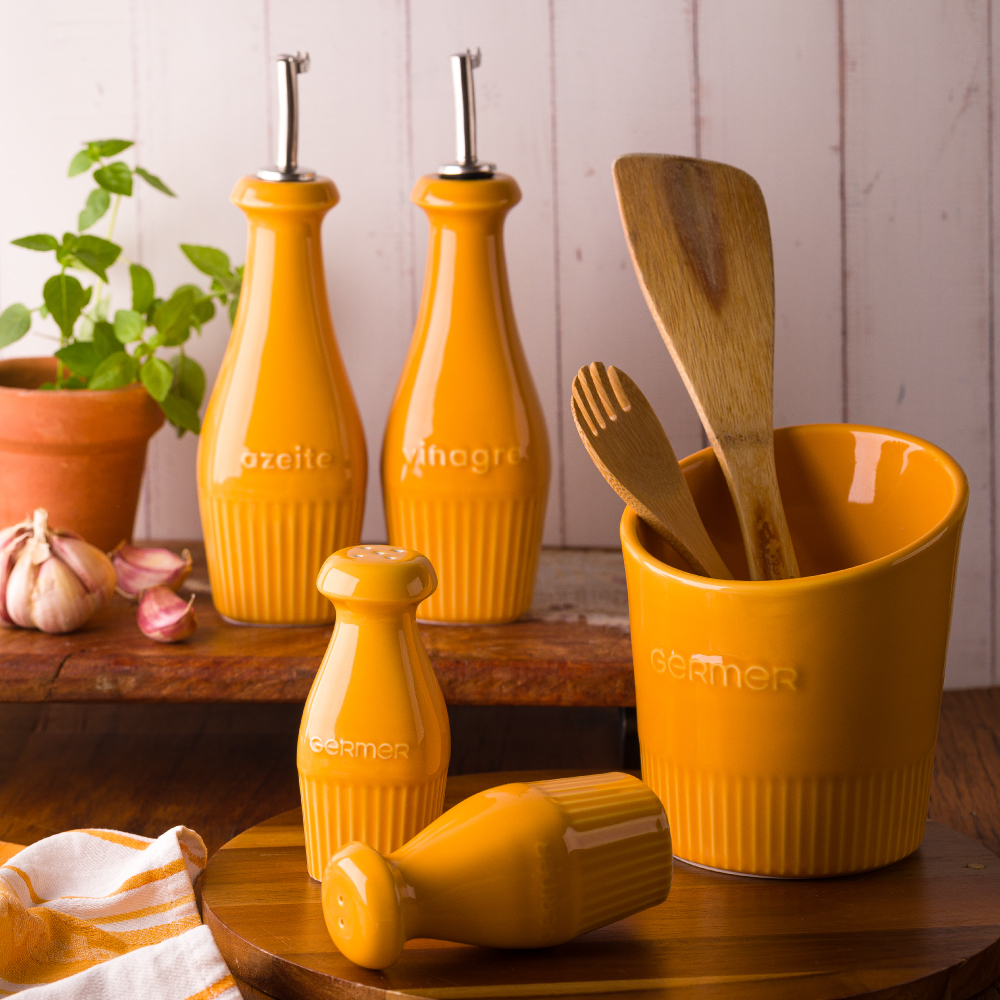 Porta Utensílios Diâmetro 13,5 cm Amarelo - Imagem 3