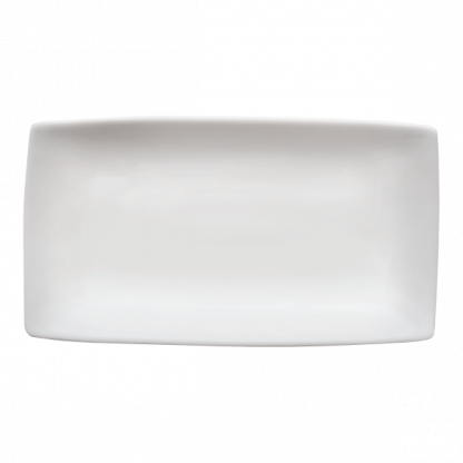Bandeja rasa oriental branco 30 cm.