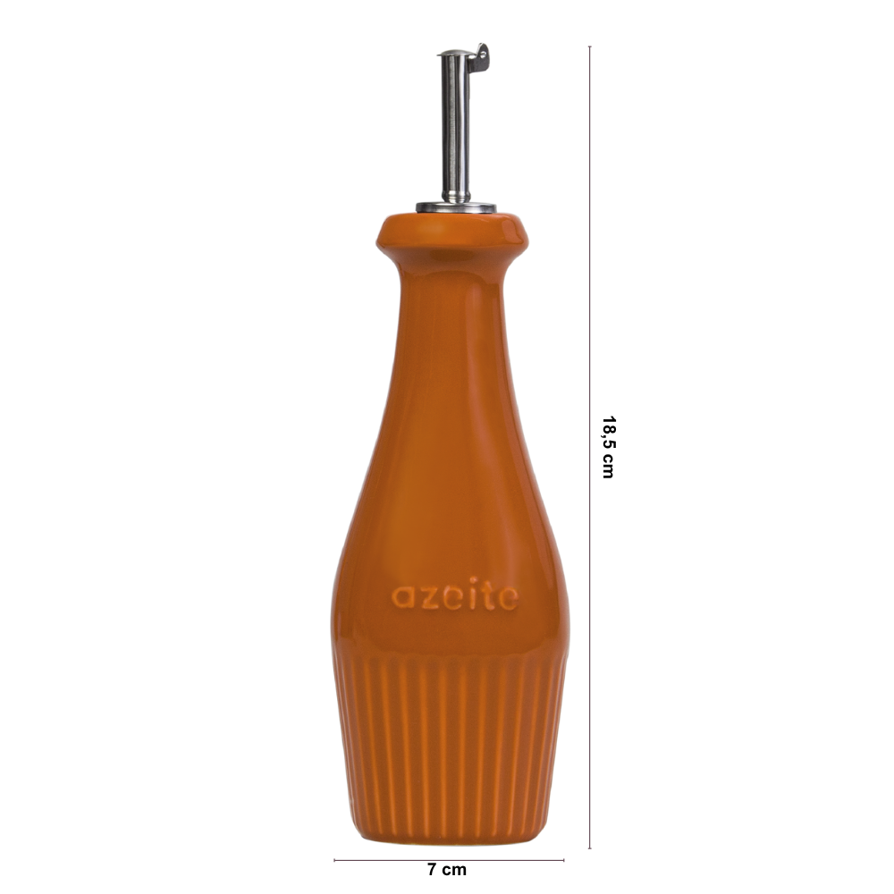 Azeiteiro Linha Assar e Servir 18,5 cm Laranja 348 ml - Imagem 2