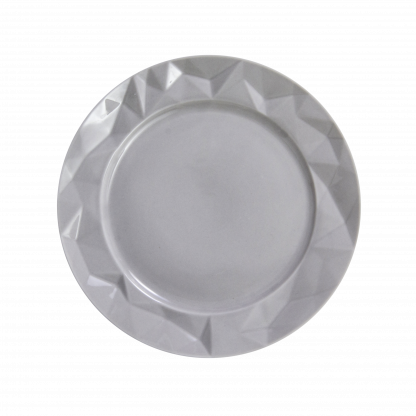 Kit de 6 pratos de sobremesa Edros - cinza