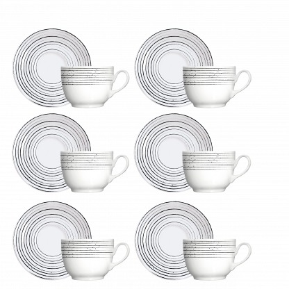 Kit de 6 xícaras de chá com pires - Sketch - Imagem 2