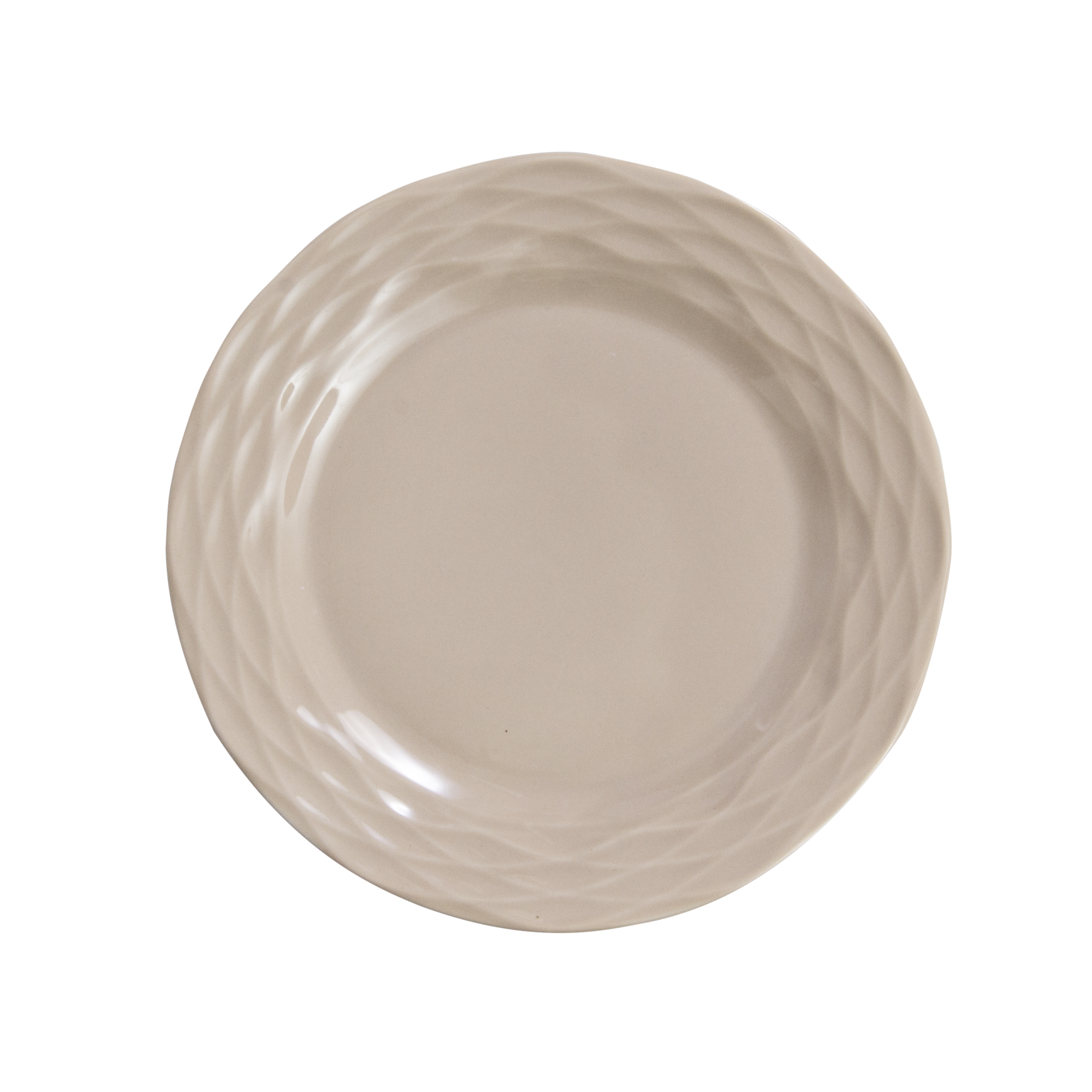 Kit de 6 pratos de sobremesa Ondas creme - Imagem 3