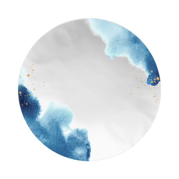 Kit de 06 pratos de sobremesa Oceano