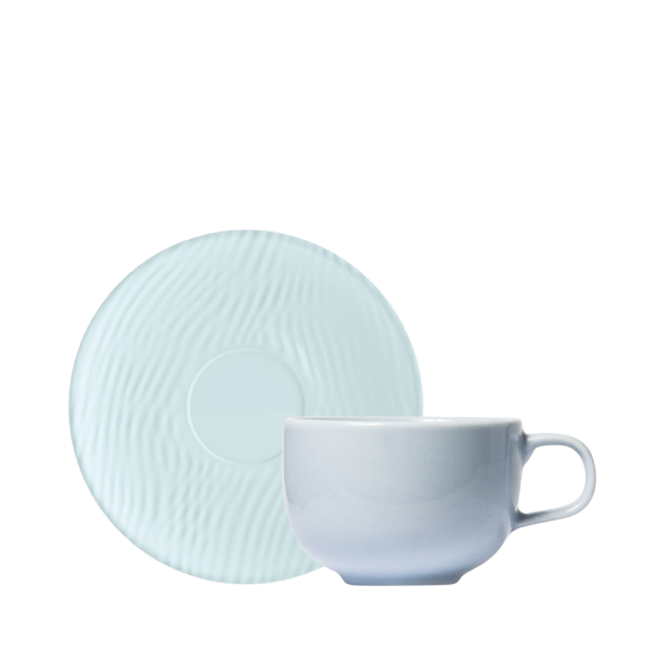 Kit 06 Xícaras c/pires Café - Dunas Azul Vintage