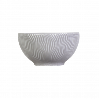 Bowl Tigela Sobremesa Cinza Relevo Sinuosa 360 ml Germer