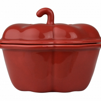 Cocotte Pimentão Vermelho 340 ml com Tampa Germer Porcelanas