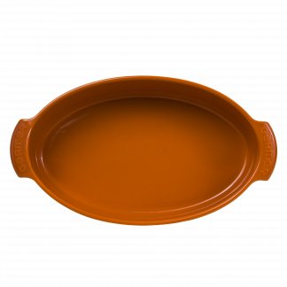 Travessa Refratária Oval 39 cm Laranja 2,9 L