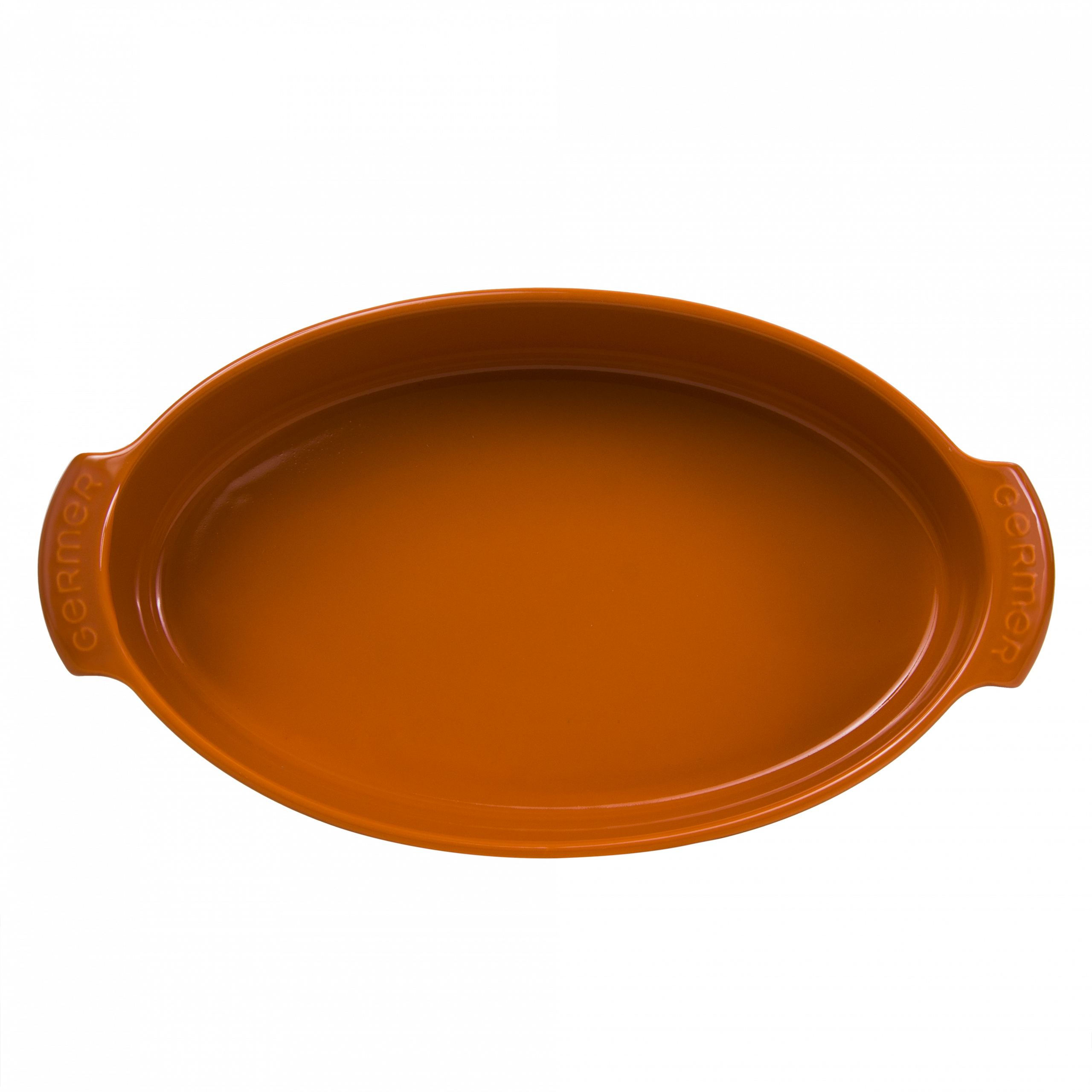 Travessa Refratária Oval 39 cm Laranja 2,9 L