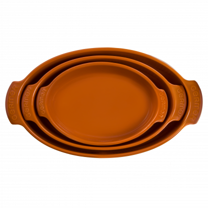 Travessa Refratária Oval 39 cm Laranja 2,9 L - Imagem 3