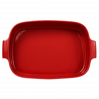 Travessa Retangular 37x26 Vermelho 4,9 L Germer Porcelanas