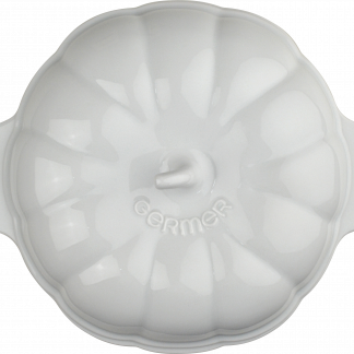 Cocotte Abóbora Branca c/Tampa 1650ml Germer Porcelanas