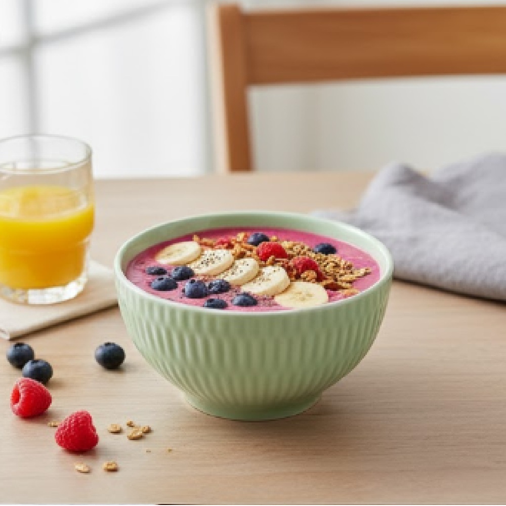 Bowl Tigela Sobremesa Verde Menta Relevo Shell 408 ml Germer - Imagem 4