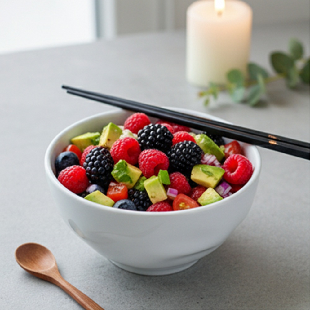 Bowl Tigela Sobremesa Branco Relevo Orgânico 360 ml - Imagem 3