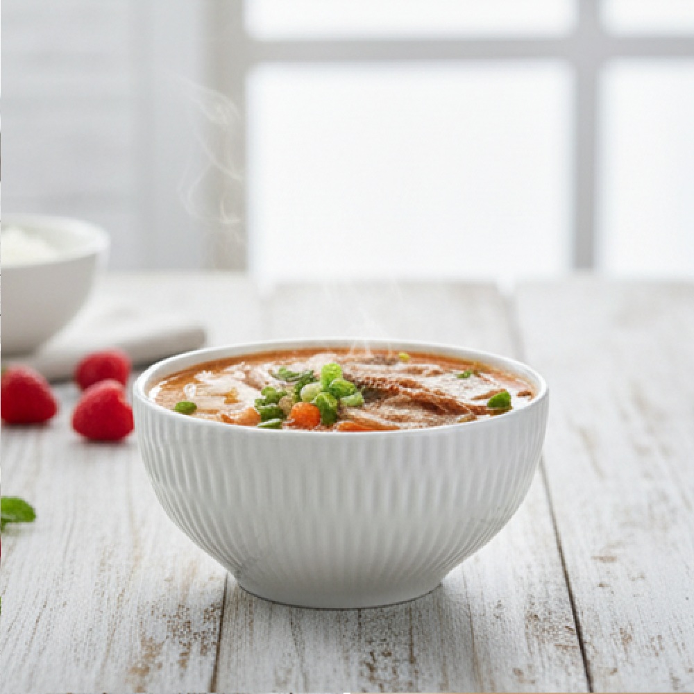 Bowl Tigela Sobremesa Branco Relevo Shell 408 ml Germer - Imagem 4