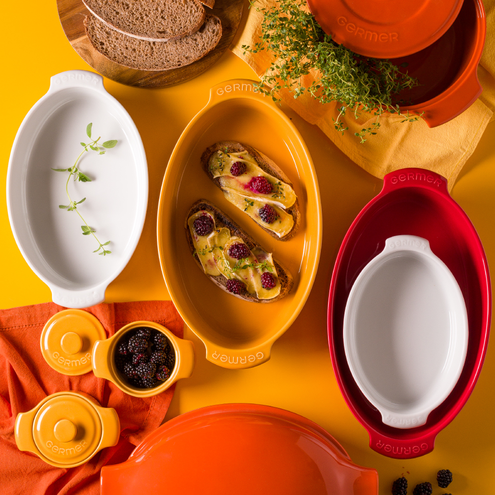 Travessa Refratária Oval M 32,5 cm Amarela 1,8 L - Imagem 6