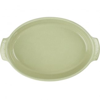 Travessa Refratária Oval 25,5 cm Verde Chá 1,1L