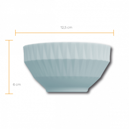 Bowl Tigela Azul Vintage Relevo Diamante 422 ml - Imagem 3
