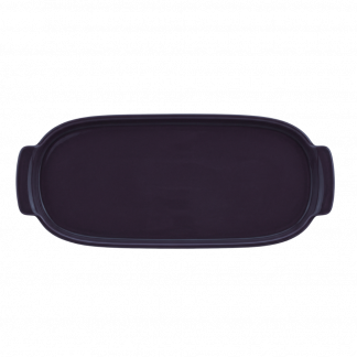 Bandeja Retangular G em Porcelana Ameixa - 30,7cm