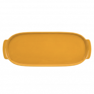 Bandeja Retangular GG em Porcelana Amarela – 37cm