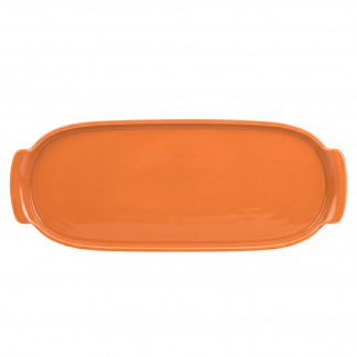 Bandeja Retangular GG em Porcelana Laranja – 37cm