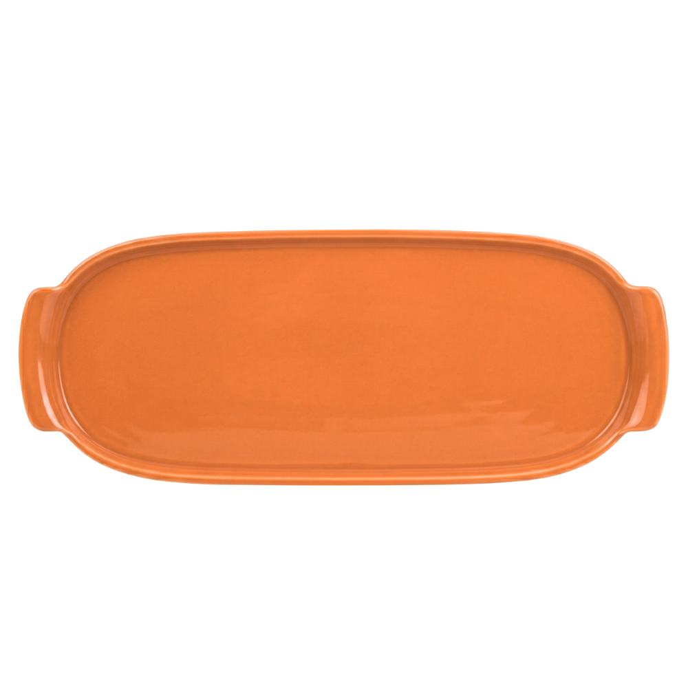Bandeja Retangular GG em Porcelana Laranja – 37cm