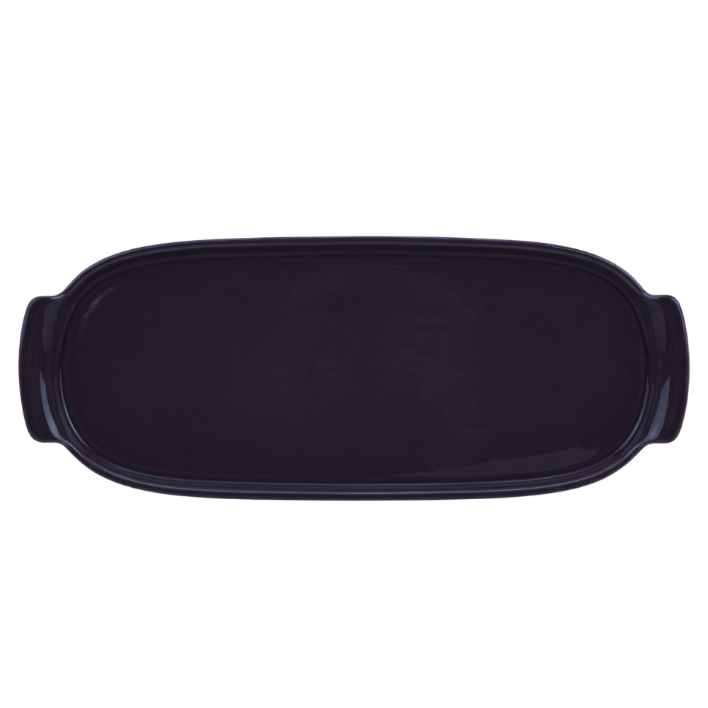 Bandeja Retangular GG em Porcelana Ameixa – 37cm