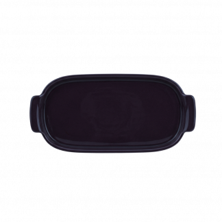 Bandeja Retangular M em Porcelana Ameixa - 25cm