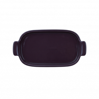 Bandeja Retangular P em Porcelana Ameixa - 20cm