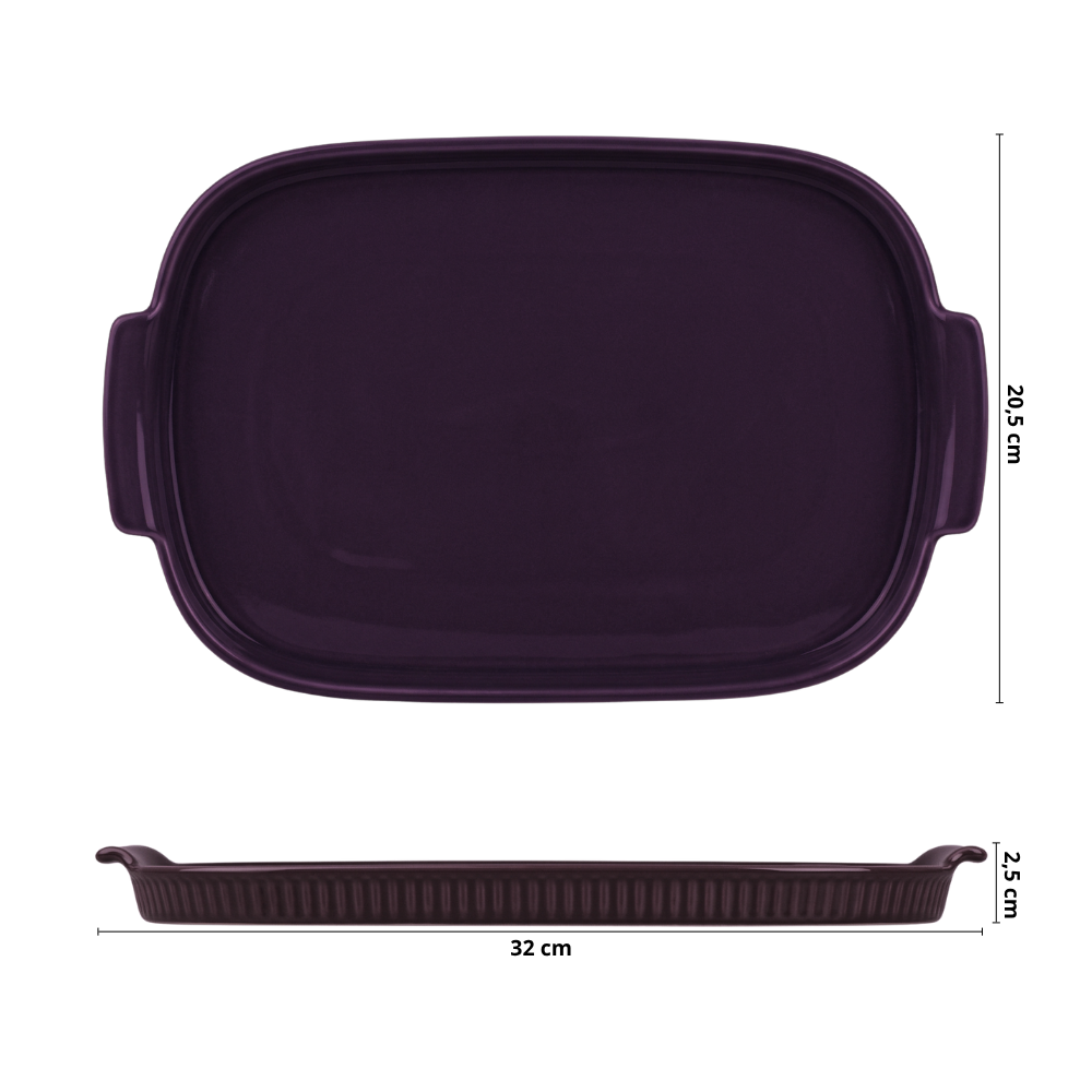 Bandeja Retangular em Porcelana Ameixa 32cm - Imagem 3