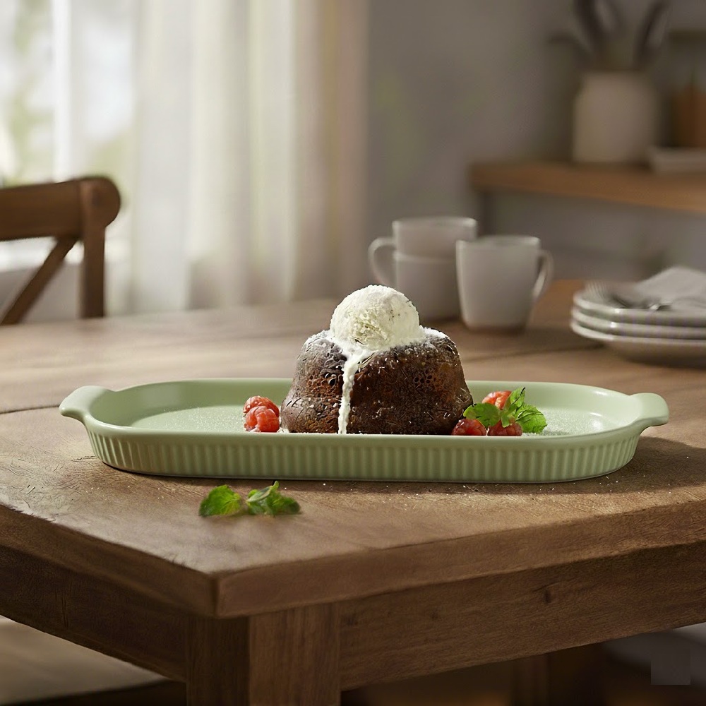 Bandeja Refratária 30,7 cm Grande Verde Chá - Imagem 5