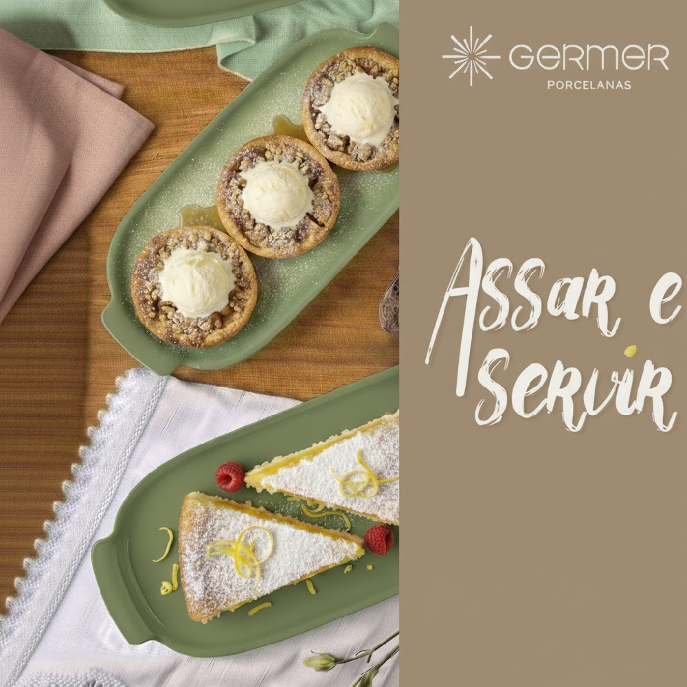 Bandeja Refratária 30,7 cm Grande Verde Chá - Imagem 4