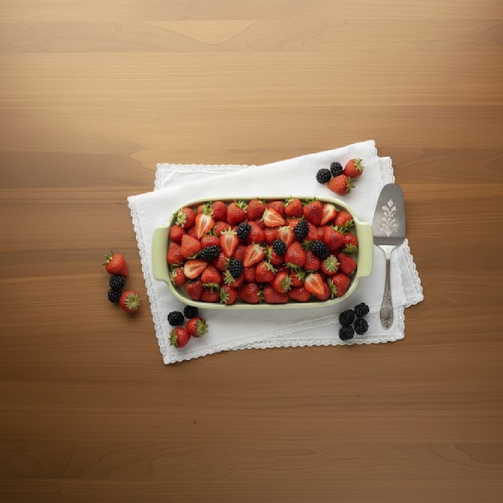 Bandeja Refratária 25 cm Média Verde Chá - Imagem 5