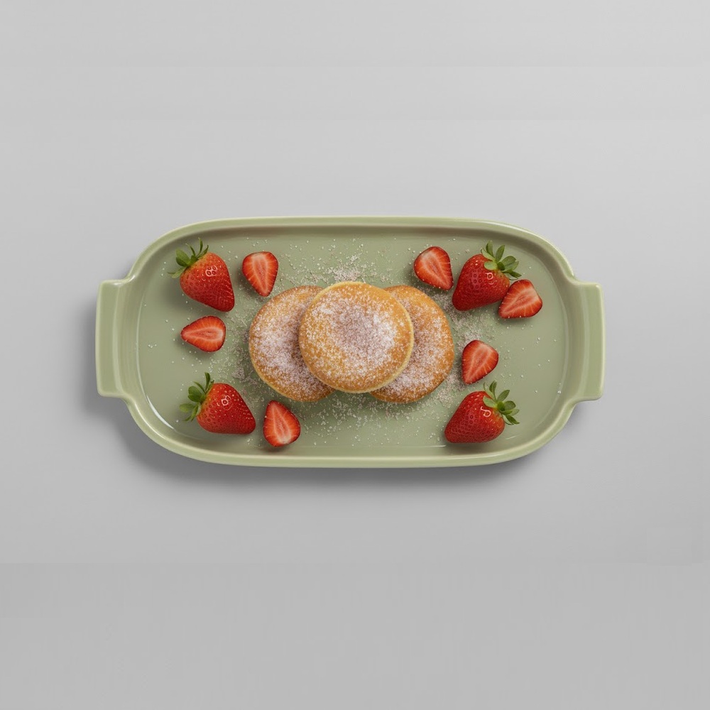 Bandeja Refratária 25 cm Média Verde Chá - Imagem 4