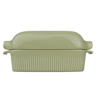 Forma de Pão com Tampa Refratária 29 cm Verde Chá 1,1 L