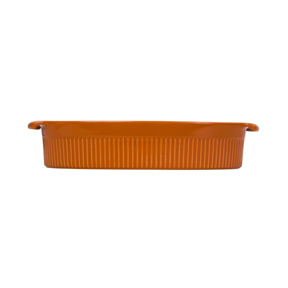 Travessa Refratária Oval 32,5 cm Laranja 1,8 L Germer