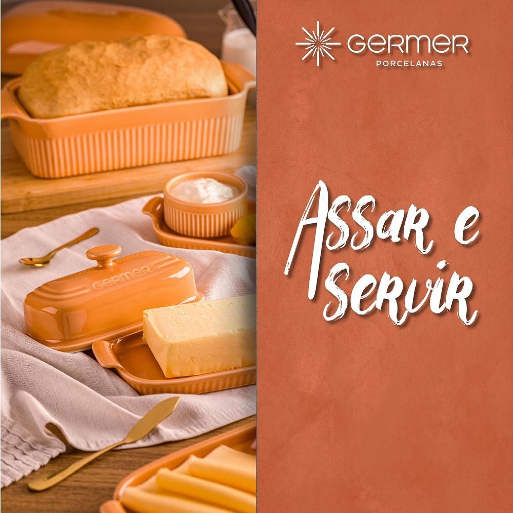 Forma de Pão com Tampa Refratária 29 cm Amarela 1,1 L - Imagem 5