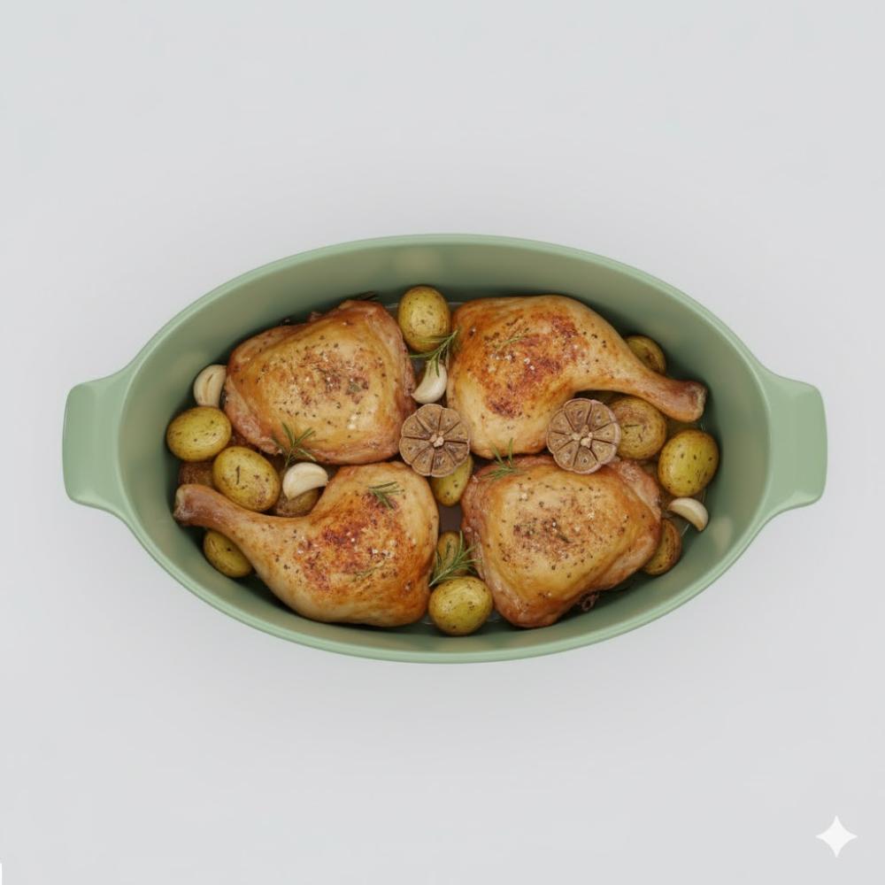 Roaster Refratário 34,7 cm Verde Chá 3,1 L - Imagem 4