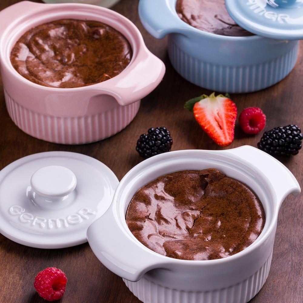 Cocotte Refratária 10 cm Rosa Fractal 218 ml - Imagem 4