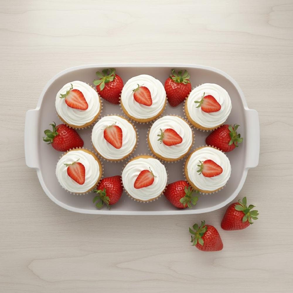 Bandeja Refratária Retangular 32 cm Branca - Imagem 2