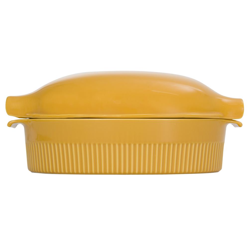 Roaster Refratário 34,7 cm com Tampa Amarelo