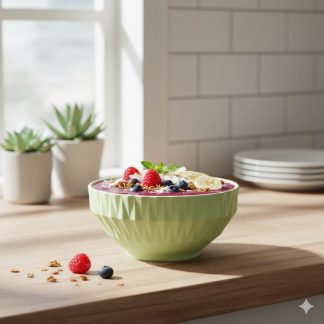 Kit 6 Bowl Tigela Verde Relevo Diamante 422 ml Germer