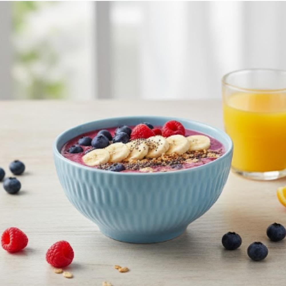 Bowl Tigela Sobremesa Shell Azul Vintage 408 ml - Imagem 4