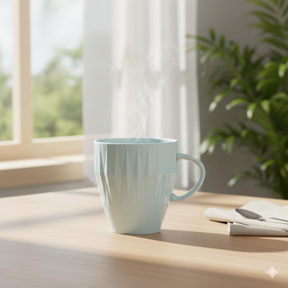 Caneca Azul Vintage Diamante 310ml - Imagem 5